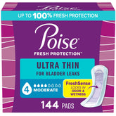 Poise frontal paquete 144 unidades mostrando diseño y comodidad