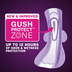 Poise foco en la GushProtect Zone para absorción instantánea