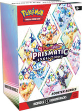 Pokémon frontal del paquete Prismatic Evolutions mostrando el diseño y beneficio de colección
