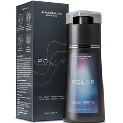 POLAR HAIR CARE frasco Jet Black mostrando diseño y facilidad de uso