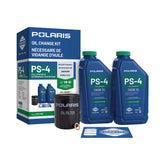 Polaris kit caja frontal mostrando aceite y filtro como solución completa