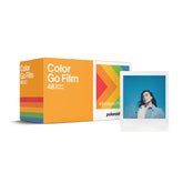 Polaroid Go mostrando el paquete frontal que destaca compatibilidad y cantidad