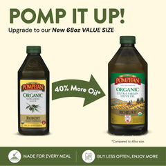 Pompeian etiqueta con sello USDA Organic, certificación que aporta confianza