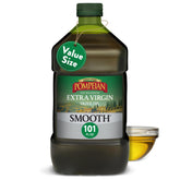 Pompeian frente de botella 3 L mostrando etiqueta legible y ahorro