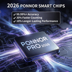 PONNOR sensor UV en primer plano identificando billetes falsos con seguridad