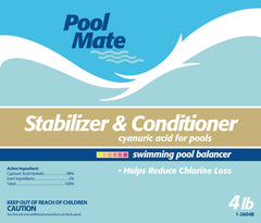 Pool Mate vertido en el skimmer con beneficio de disolución uniforme