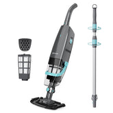 PoolMr front view of cordless vacuum showing compact design and easy grip benefit