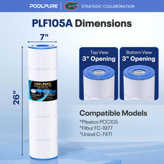 POOLPURE vista de la tapa superior con abertura estándar para fácil instalación