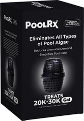 PoolRx unidad negra frontal mostrando diseño y facilidad de colocación