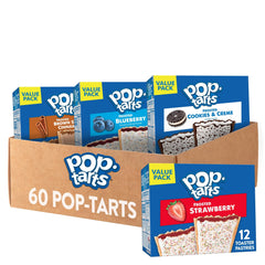 Pop-Tarts frente del empaque mostrando variedad y conveniencia