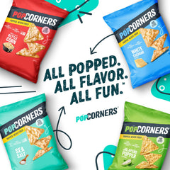 PopCorners variedad de sabores sobre mesa ideal para reuniones