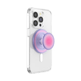 PopSockets Aura vista frontal mostrando color y perfil delgado para manejo cómodo