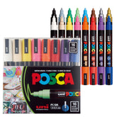 posca estuche frontal 16 colores mostrando variedad y facilidad de elección