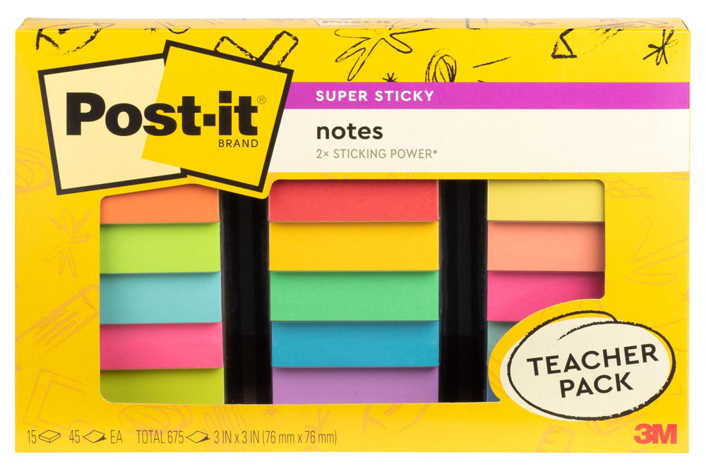 Post-it paquete frontal colores surtidos para organización efectiva