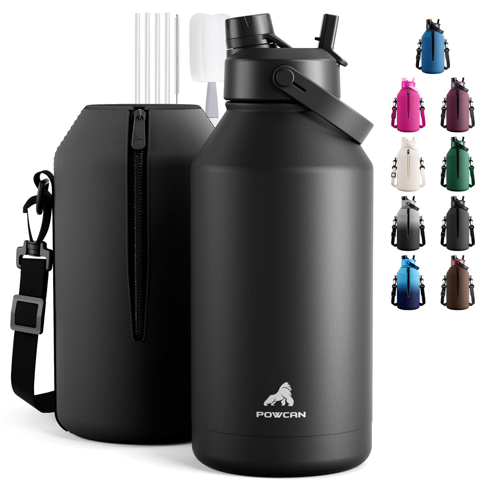 POWCAN botella frontal midnight, gran capacidad y diseño resistente