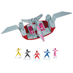 Power Rangers Pterodactyl vista frontal del empaque y figura, atractivo inmediato
