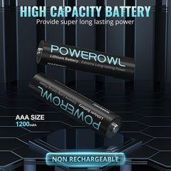POWEROWL primer plano de construcción de la pila con sello antifuertes y seguridad