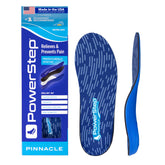 PowerStep Pinnacle vista frontal del par mostrando diseño y soporte