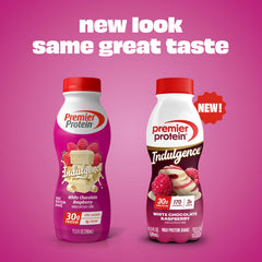 Premier Protein primer plano de la textura cremosa destacando indulgencia