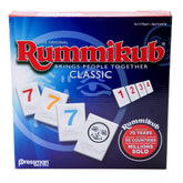 Pressman Rummikub frente del empaque mostrando el contenido y atractivo familiar