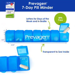 Detalle de una cápsula Prevagen destacando fácil de tragar y conveniencia
