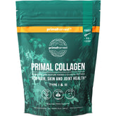 Primal Harvest Collagen frente del envase mostrando diseño y porciones
