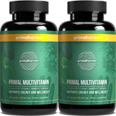 Primal Harvest frasco al frente mostrando etiqueta y beneficios