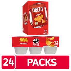 Pringles Snack Stacks cup mostrando su diseño apilable y fácil transporte