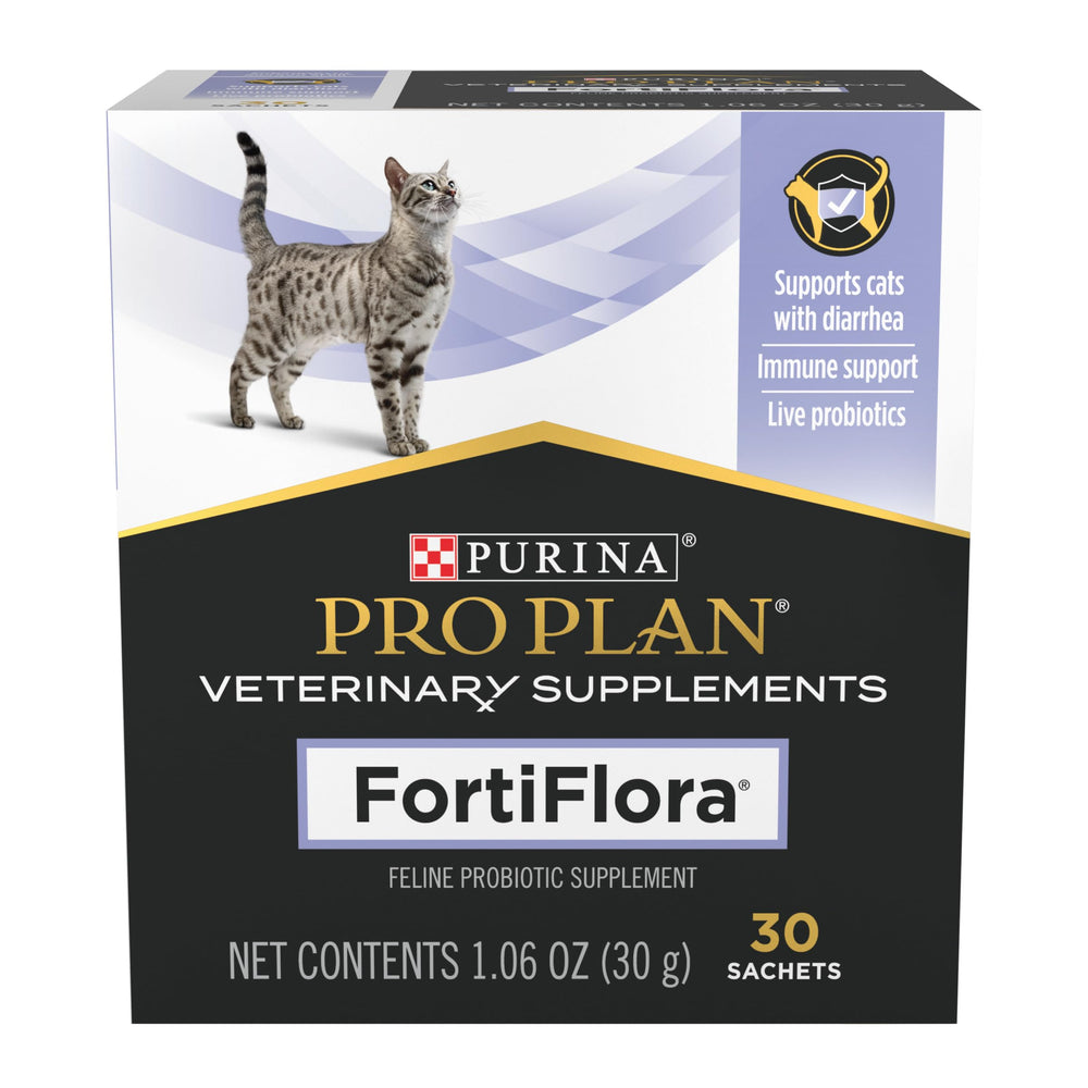 Pro Plan FortiFlora frente del empaque mostrando presentación y uso práctico