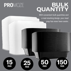 PROMOZE stacked containers demonstrating space-saving storage and easy organization