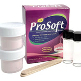 ProSoft Denture Reliner envase frontal mostrando el kit y beneficios de ajuste