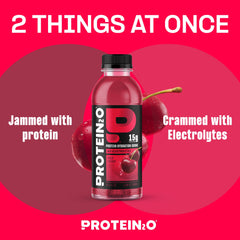 Protein2o primer plano de la textura clara y aspecto refrescante
