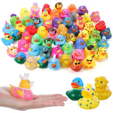 Prudiut paquete frontal con 30 patitos de goma mostrando variedad y cantidad