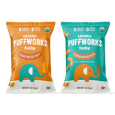 Puffworks pack frontal mostrando 12 bolsas prácticas y organización fácil