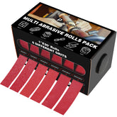 Pukamam pack frontal mostrando los seis rollos y la caja dispensadora beneficioso para organización