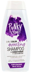 Punky Purpledacious envase frontal que muestra color y beneficio de revitalizar tonos