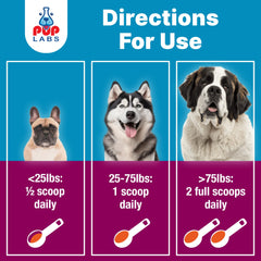Pup Labs espolvoreado en comida seca para mejor digestión diaria