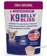 Pup Labs envase frontal mostrando el producto y beneficio digestivo