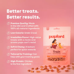 Pupford textura en primer plano que evidencia suavidad y facilidad de masticar