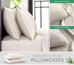 Pure Bamboo sábana ajustada colocada en colchón King con ajuste profundo, calce seguro
