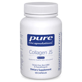 Pure Encapsulations botella frontal mostrando Collagen JS y beneficio de soporte articular