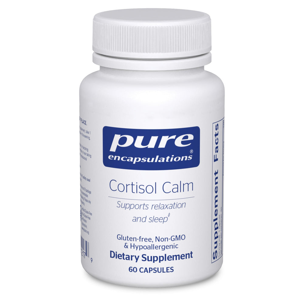 Pure Encapsulations frasco frontal mostrando diseño claro y confianza