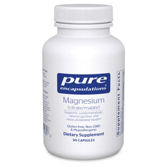 Pure Encapsulations frasco frontal mostrando la fórmula pura y sin alérgenos