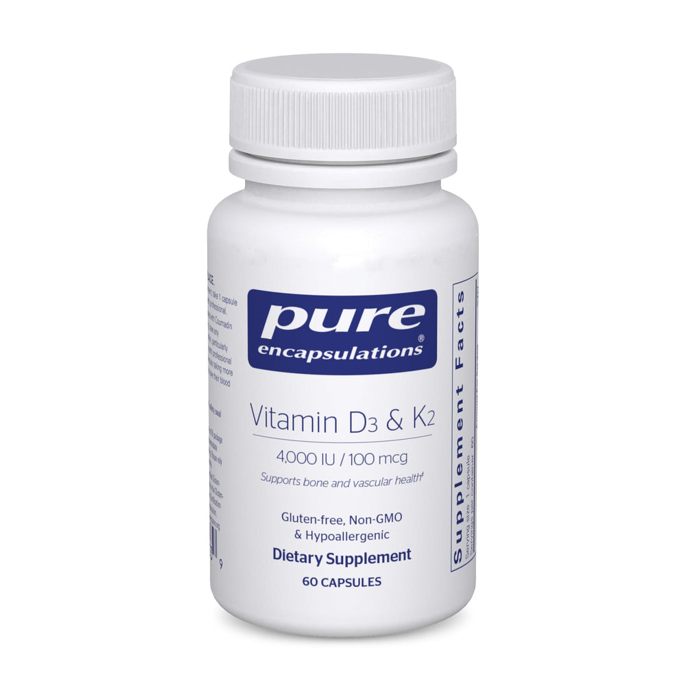 Pure Encapsulations envase frontal mostrando la etiqueta y beneficio de pureza
