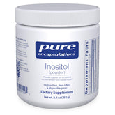 Pure Encapsulations envase frontal mostrando myo-inositol y pureza