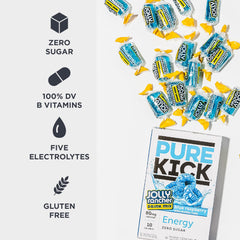 Pure Kick polvo azul en primer plano que resalta textura y mezcla rápida