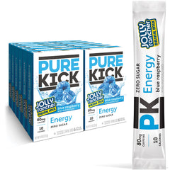 Pure Kick frente del empaque mostrando sabor Jolly Rancher Blue Raspberry y conveniencia