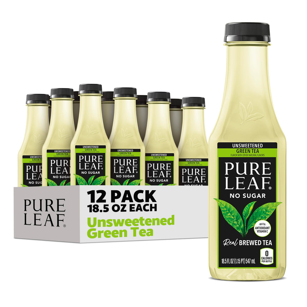 Pure Leaf front packaging showing 12-bottle pack and clear labeling for convenience