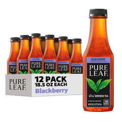 Pure Leaf botella frontal mora mostrando etiqueta y tamaño, refresco auténtico