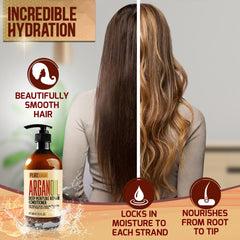 Pure Nature Lux Spa aplicando acondicionador en cabello húmedo para mejor absorción